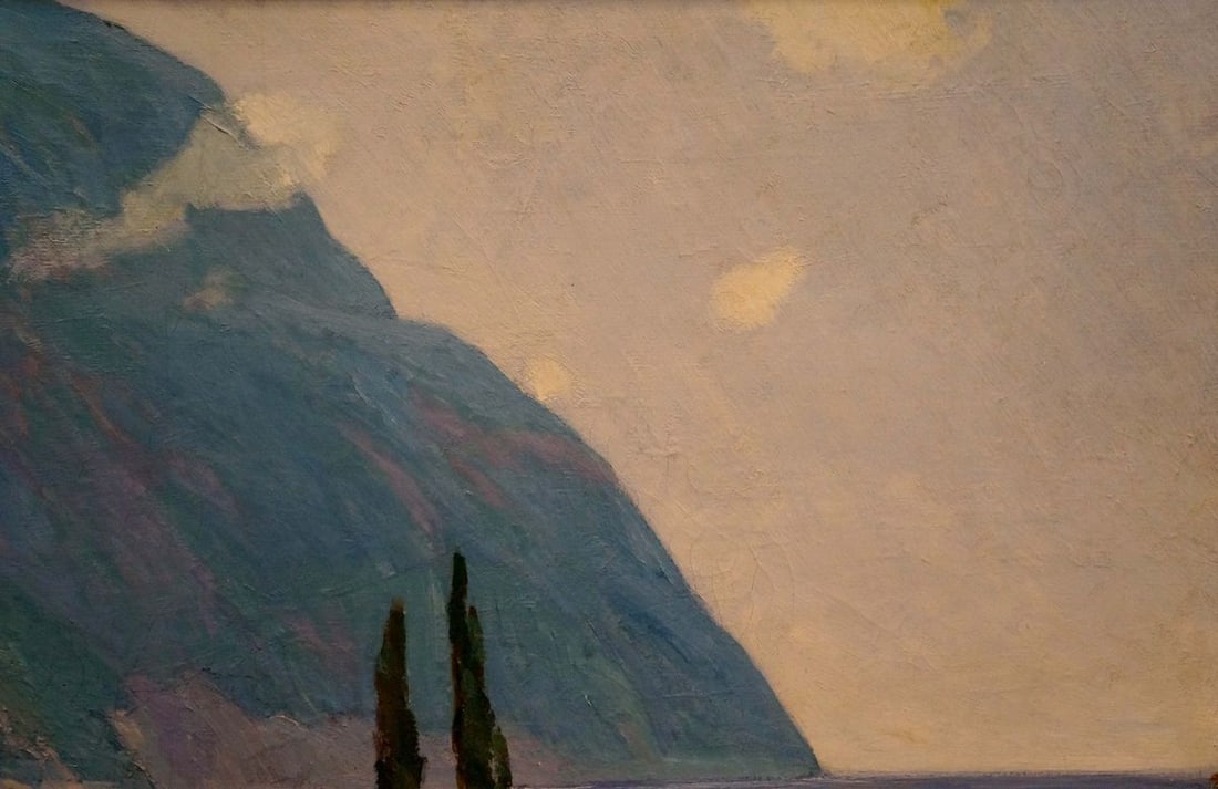 Oil painting City near the coast - 4