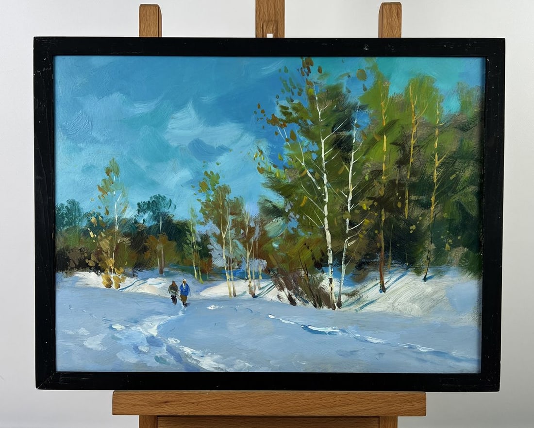 Oil painting Road in the Winter Forest Yuriy Suprunchuk: Title: Oil painting Road in the Winter Forest Yuriy Suprunchuk Description: No.AAA6573*** ABOUT THIS PAINTING **** TITLE: "Road in the Winter Forest"* ARTISTS: Yuriy Suprunchuk* SIZE: 30x40 cm/11.81x1
