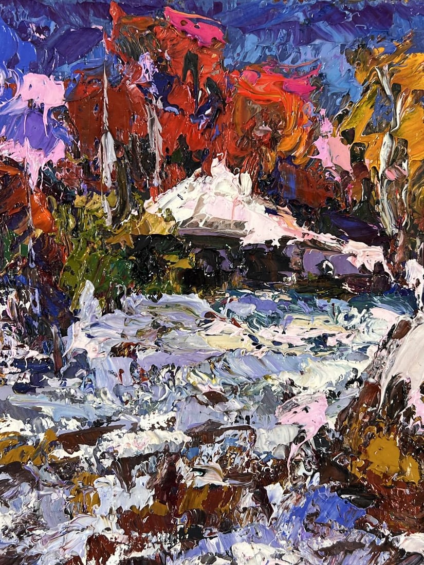 Oil painting Winter Snowy Field Oksana Ivanyuk - 10