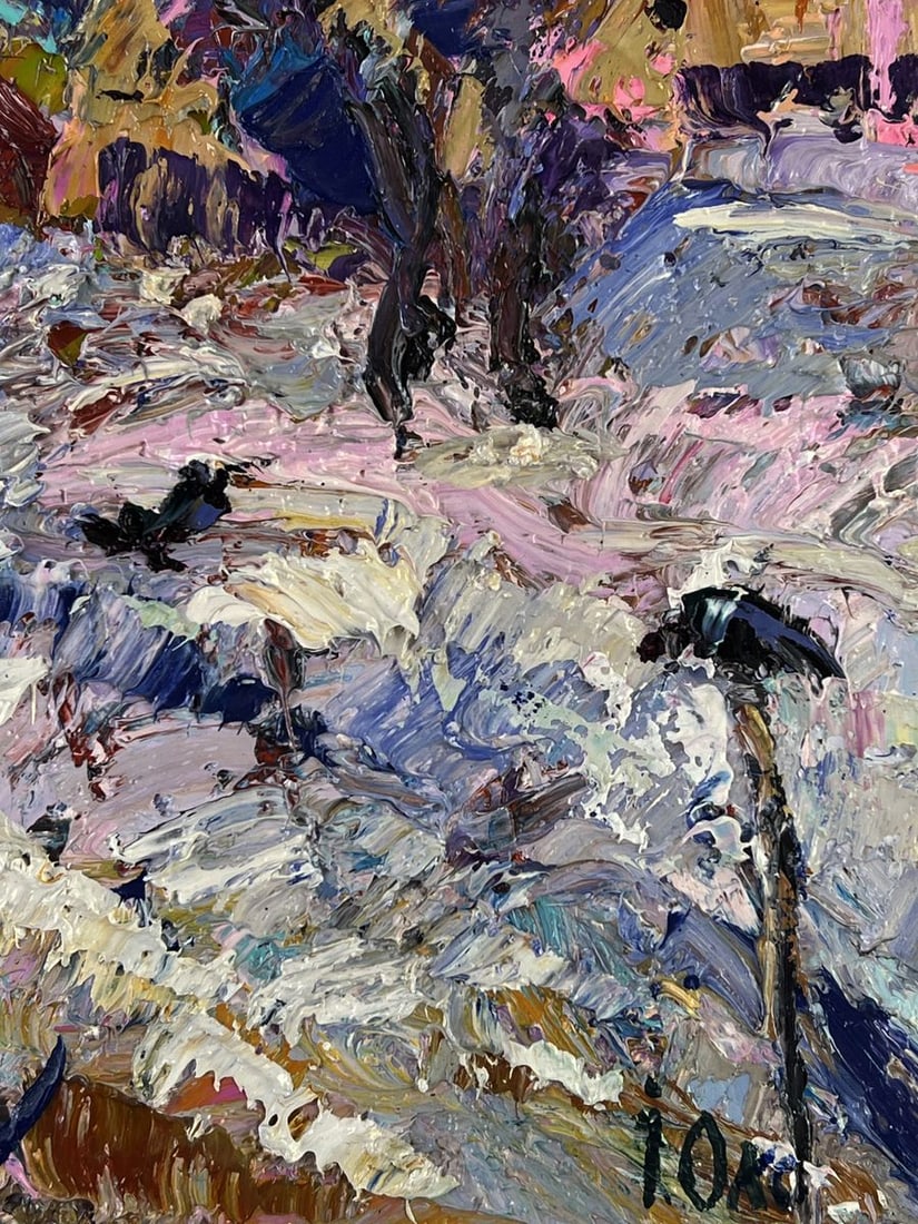 Oil painting Winter Night Silence Oksana Ivanyuk - 10