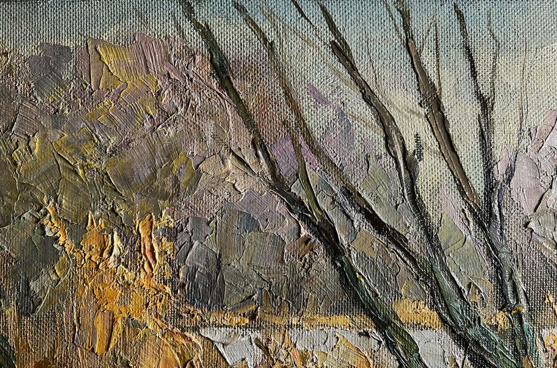 Oil painting The first snow fell Boris Serdyuk - 5