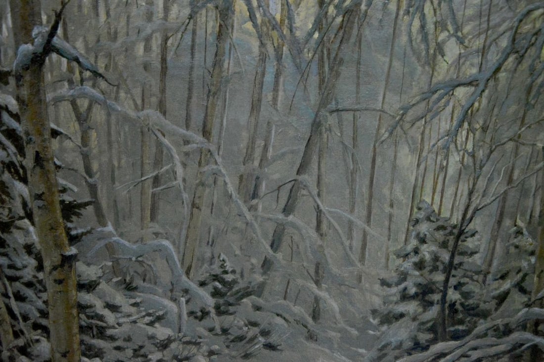 Oil painting Winter landscape Kamzolkin Evgeny Ivanovich - 12