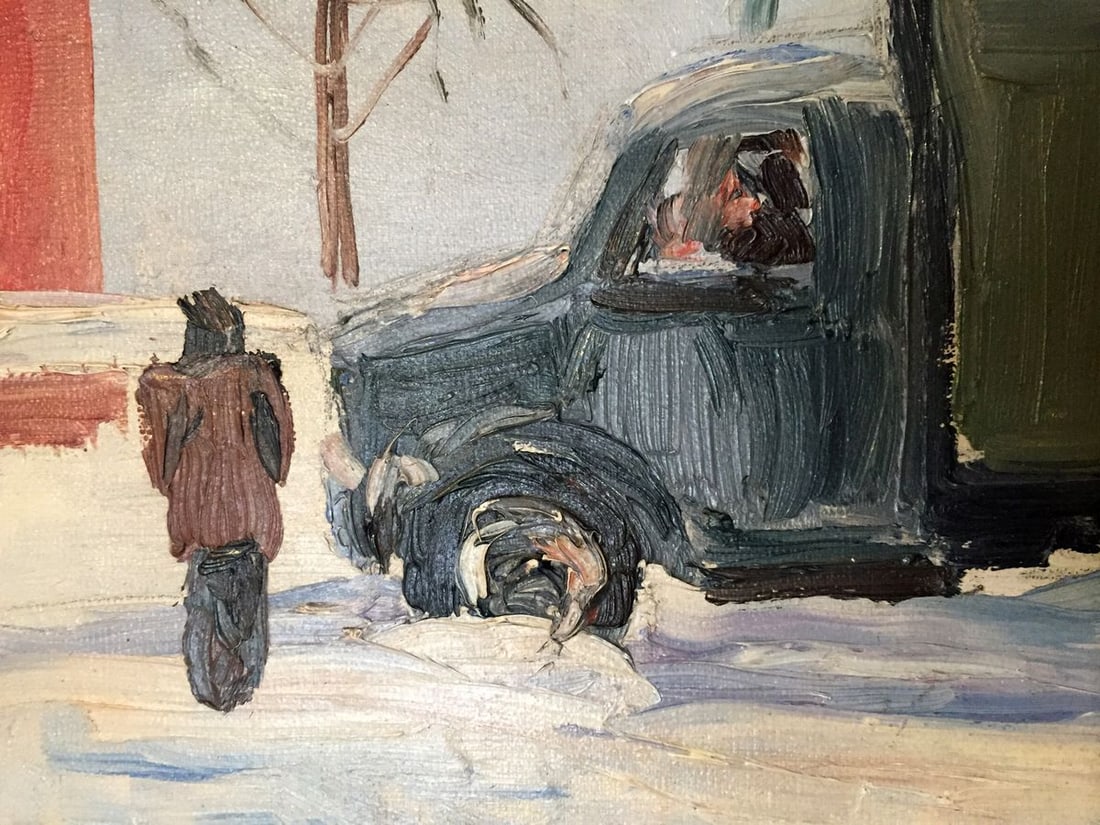 Oil painting Old house Savinets - 5