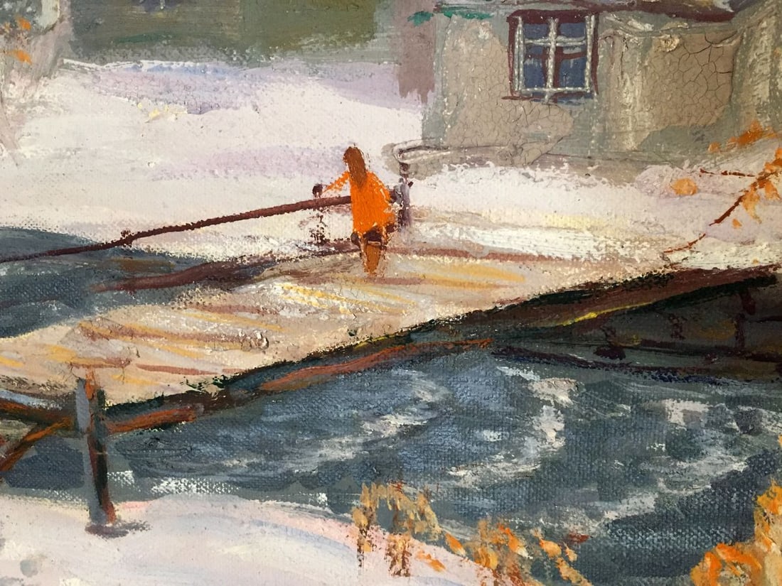 Oil painting Winter in the Carpathians Shary Anatoly Ivanovich - 3