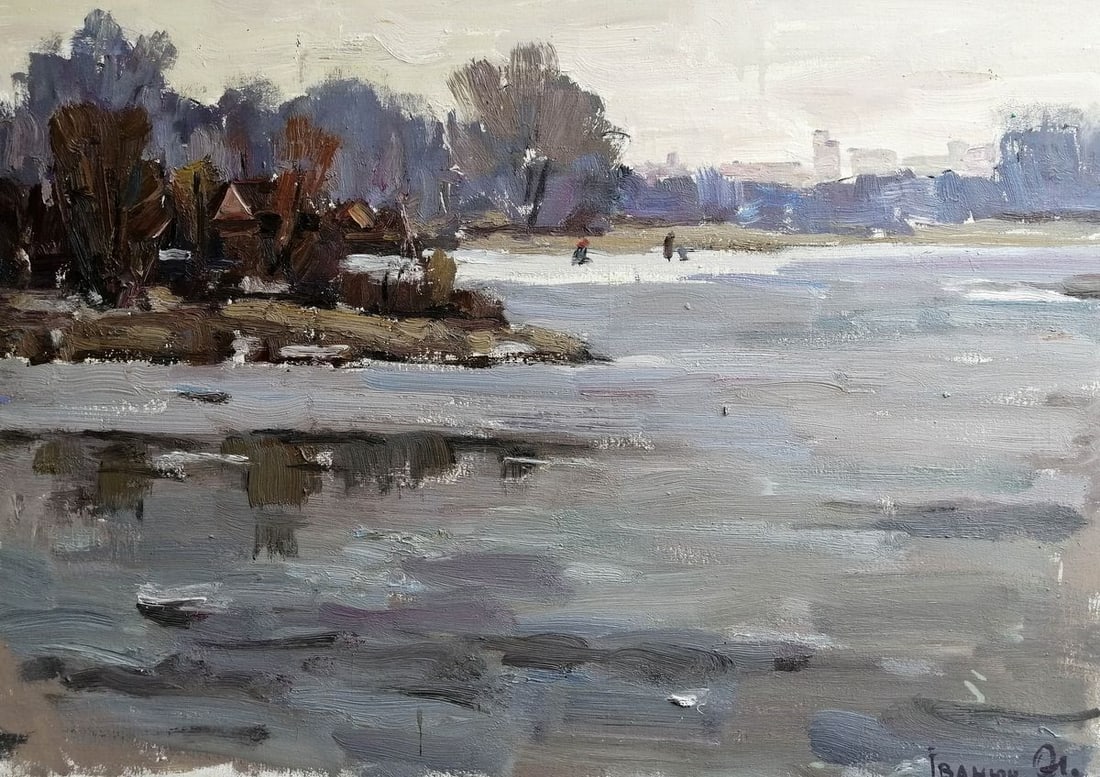 Oil painting Dnieper embankment Kalenyuk Alex: Title: Oil painting Dnieper embankment Kalenyuk Alex Description: No.Kalen 17 *** ABOUT THIS PAINTING *** * TITLE: "Dnieper embankment" * ARTISTS: Kalenyuk Alex * SIZE: 50x70 cm/19.68x27.55 inches' * 