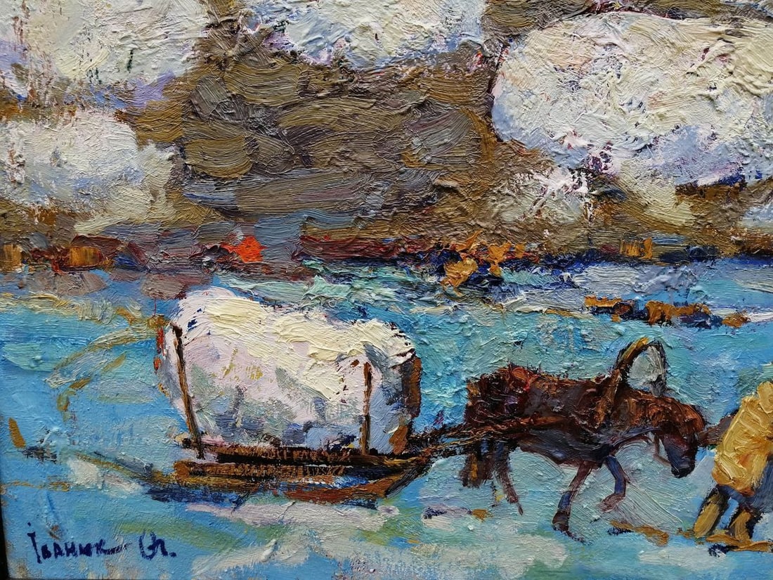 Oil painting Covered with snow Kalenyuk Alex - 6