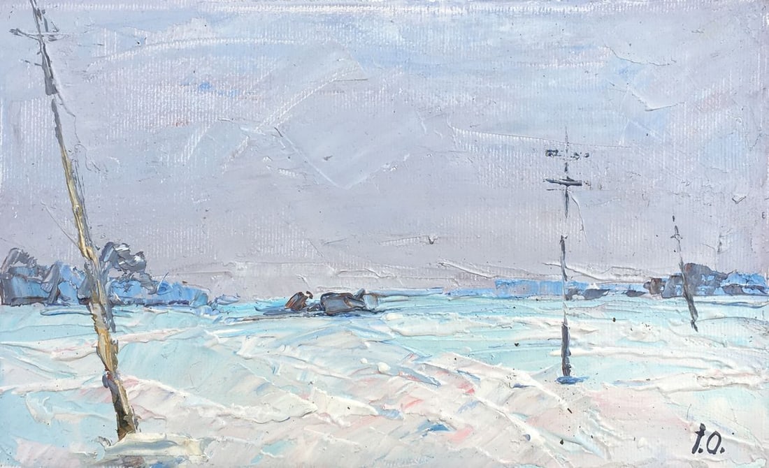 Oil painting In the distance Kalenyuk Alex: Title: Oil painting In the distance Kalenyuk Alex Description: No.312AAA *** ABOUT THIS PAINTING *** * TITLE: "In the distance" * ARTISTS: Kalenyuk Alex * SIZE: 15x25 cm/5.90x9.84 inches' * MEDIUM: