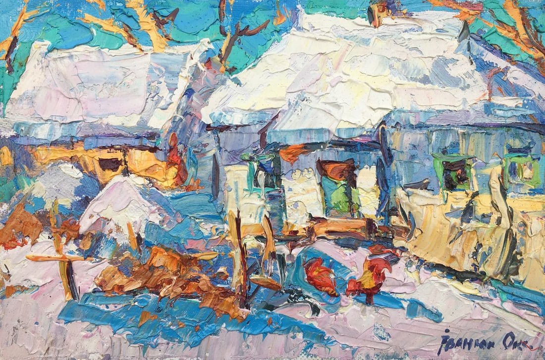 Oil painting Frosty day Kalenyuk Oksana: Title: Oil painting Frosty day Kalenyuk Oksana Description: No.338AAA *** ABOUT THIS PAINTING *** * TITLE: "Frosty day" * ARTISTS: Kalenyuk Oksana * SIZE: 20x30 cm/7.87x11.81 inches' * MEDIUM: oil,