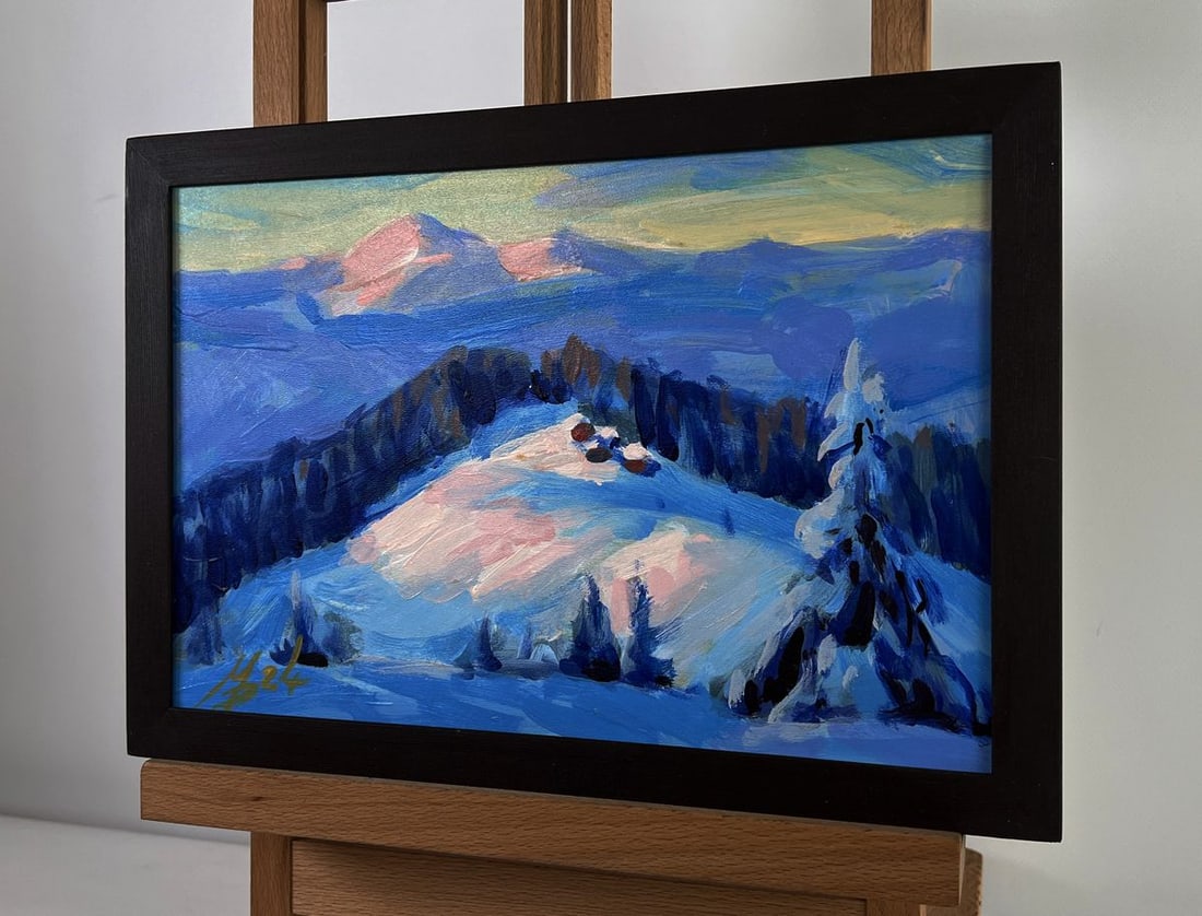 Acrylic painting After the snowfall Mykhailo Patskan - 2