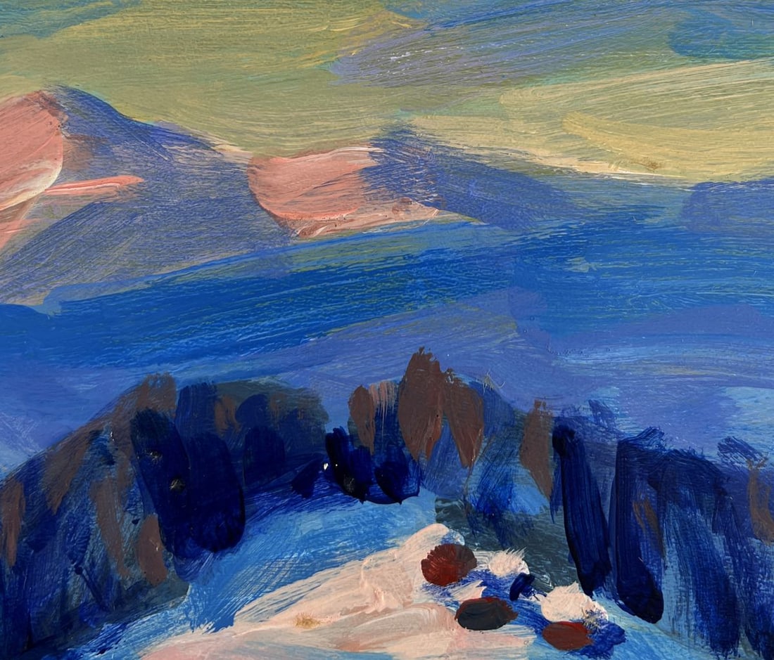 Acrylic painting After the snowfall Mykhailo Patskan - 5