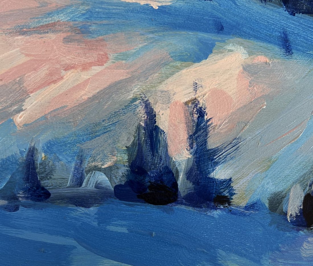Acrylic painting After the snowfall Mykhailo Patskan - 7