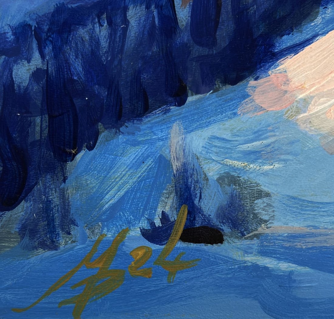 Acrylic painting After the snowfall Mykhailo Patskan - 9