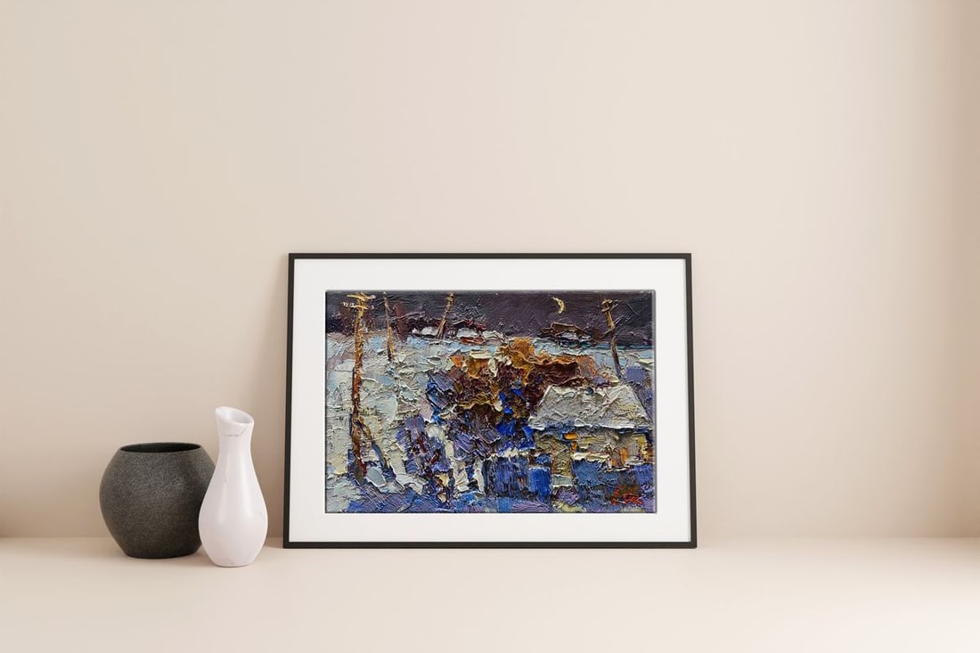 Oil painting Moonlit night Oksana Kalenyuk - 3