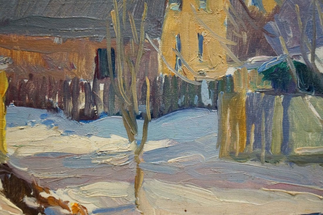 Oil painting Winter landscape Gantman Moisey Faibovich - 6