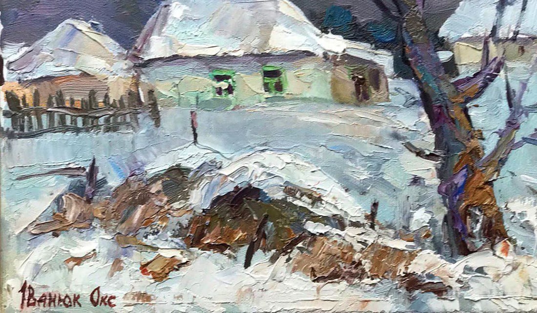 Oil painting Winter silence Kalenyuk Oksana: Title: Oil painting Winter silence Kalenyuk Oksana Description: No.Kalen 1000 *** ABOUT THIS PAINTING *** * TITLE: "Winter silence" * ARTISTS: Kalenyuk Oksana * SIZE: 15x25 cm/5.90x9.84 inches' *