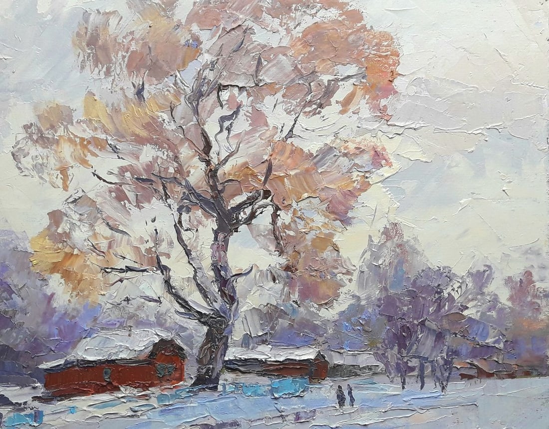 Oil painting Winter street Serdyuk Boris Petrovich - 4