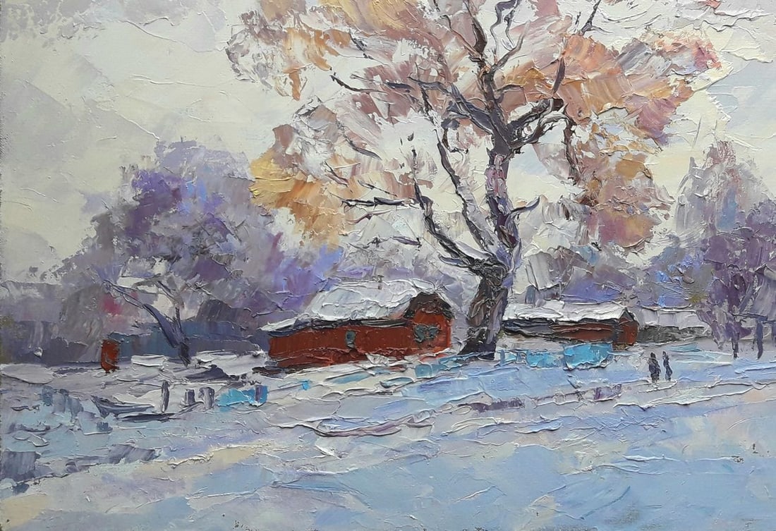 Oil painting Winter street Serdyuk Boris Petrovich - 6