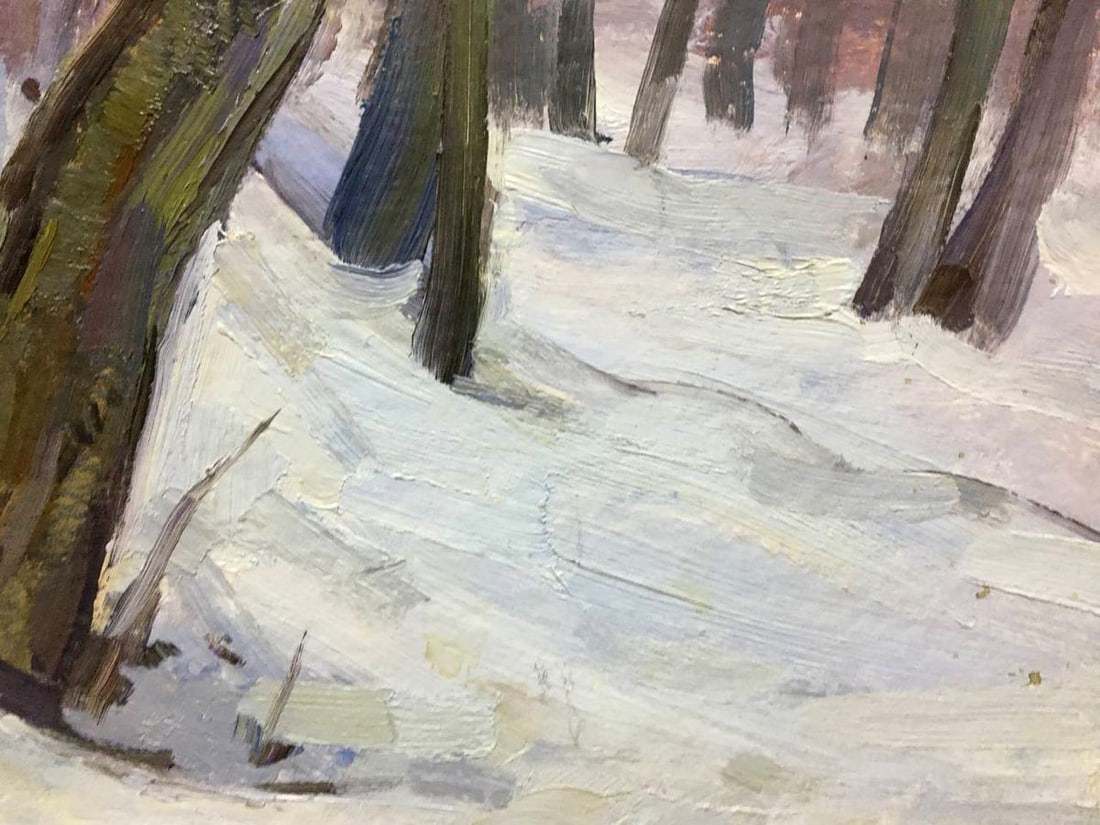 Oil painting Winter forest Bloshenko Anatoly Mikhailovich - 5