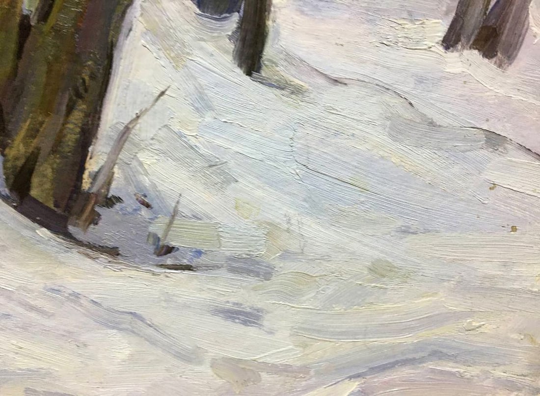 Oil painting Winter forest Bloshenko Anatoly Mikhailovich - 6
