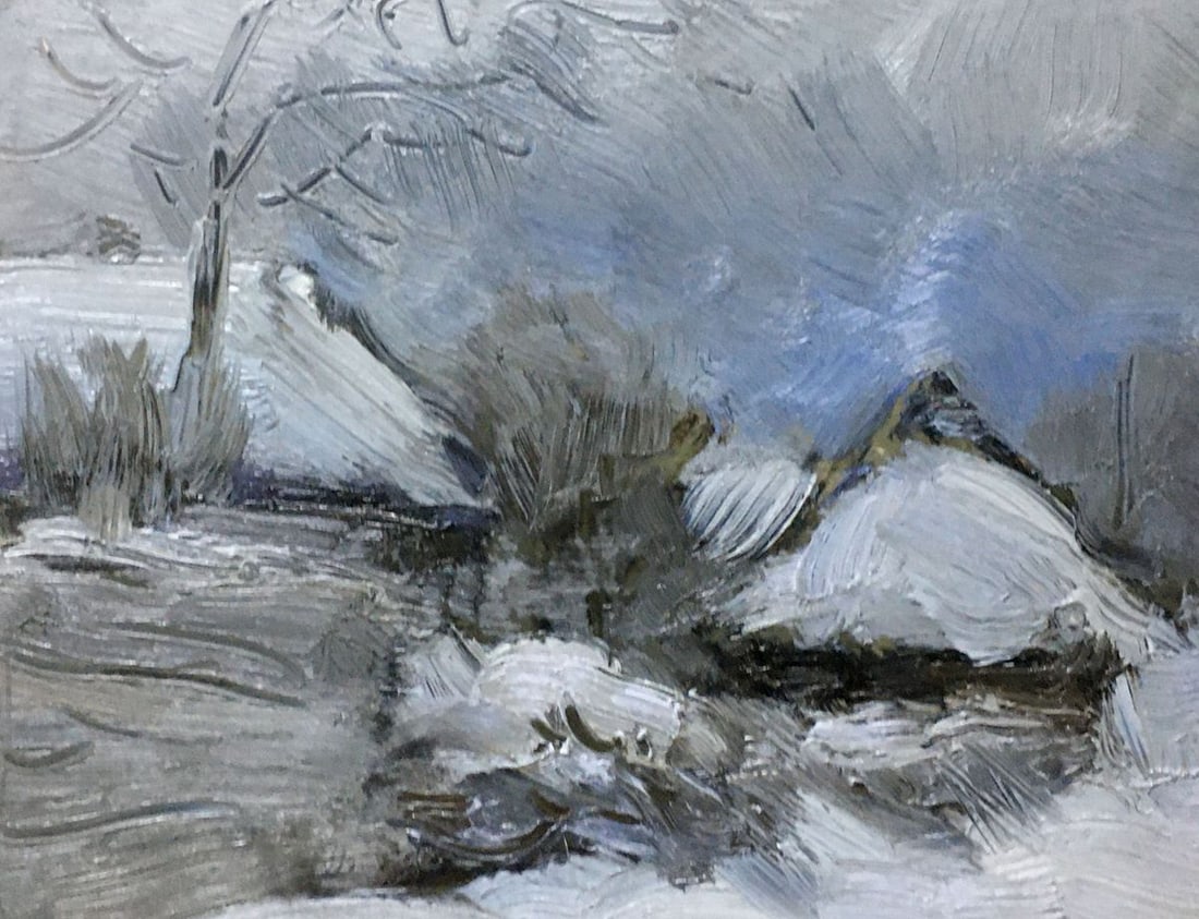 Oil painting Winter landscape Ivan Kirillovich Tsyupka - 5
