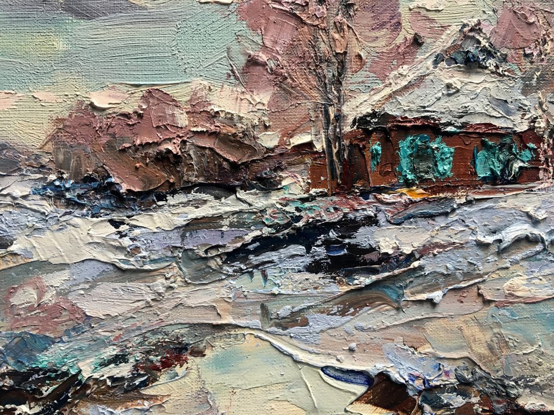 Oil painting Early March Alexander Nikolaevich Cherednichenko - 8
