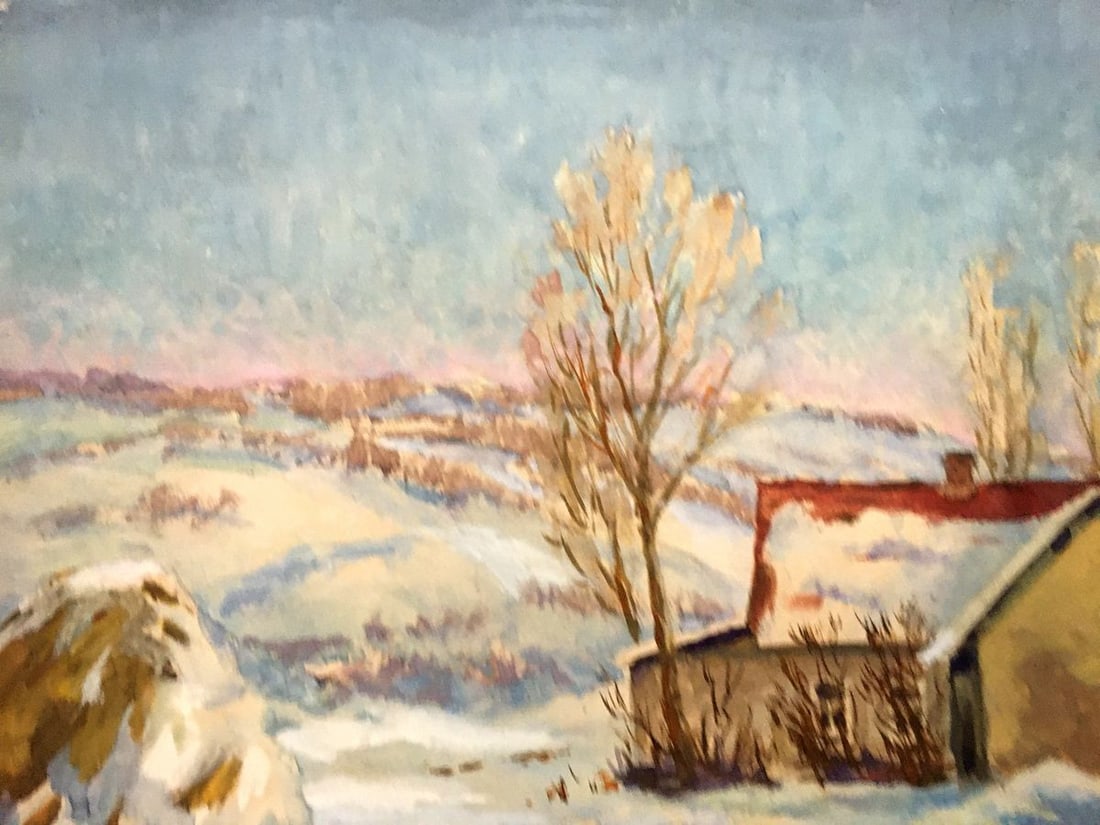 Gouache painting Winter has come Cherkas A.G. - 4