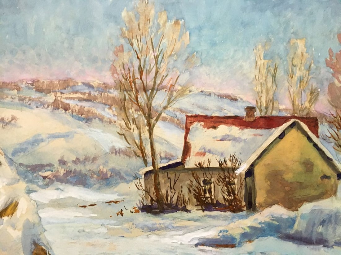 Gouache painting Winter has come Cherkas A.G. - 5