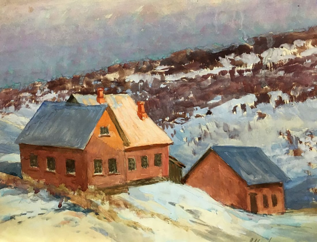 Gouache painting It's time Cherkas A.G. - 2
