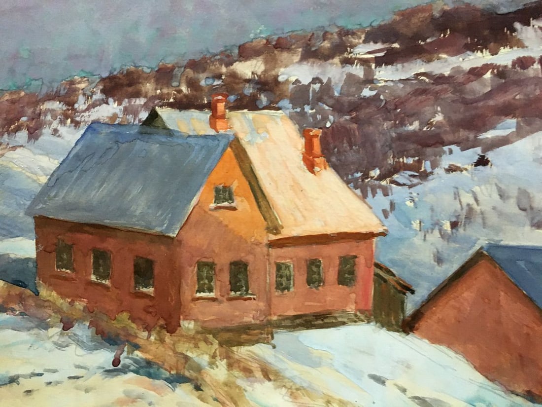 Gouache painting It's time Cherkas A.G. - 4