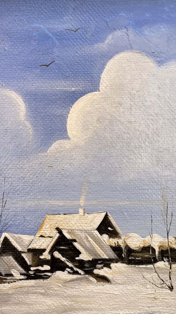 Oil painting Winter landscape Unknown artist - 2