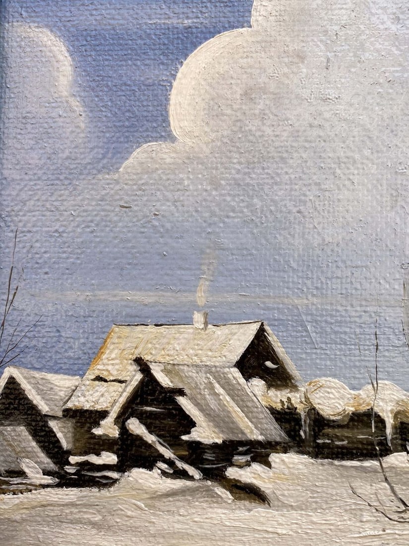 Oil painting Winter landscape Unknown artist - 5
