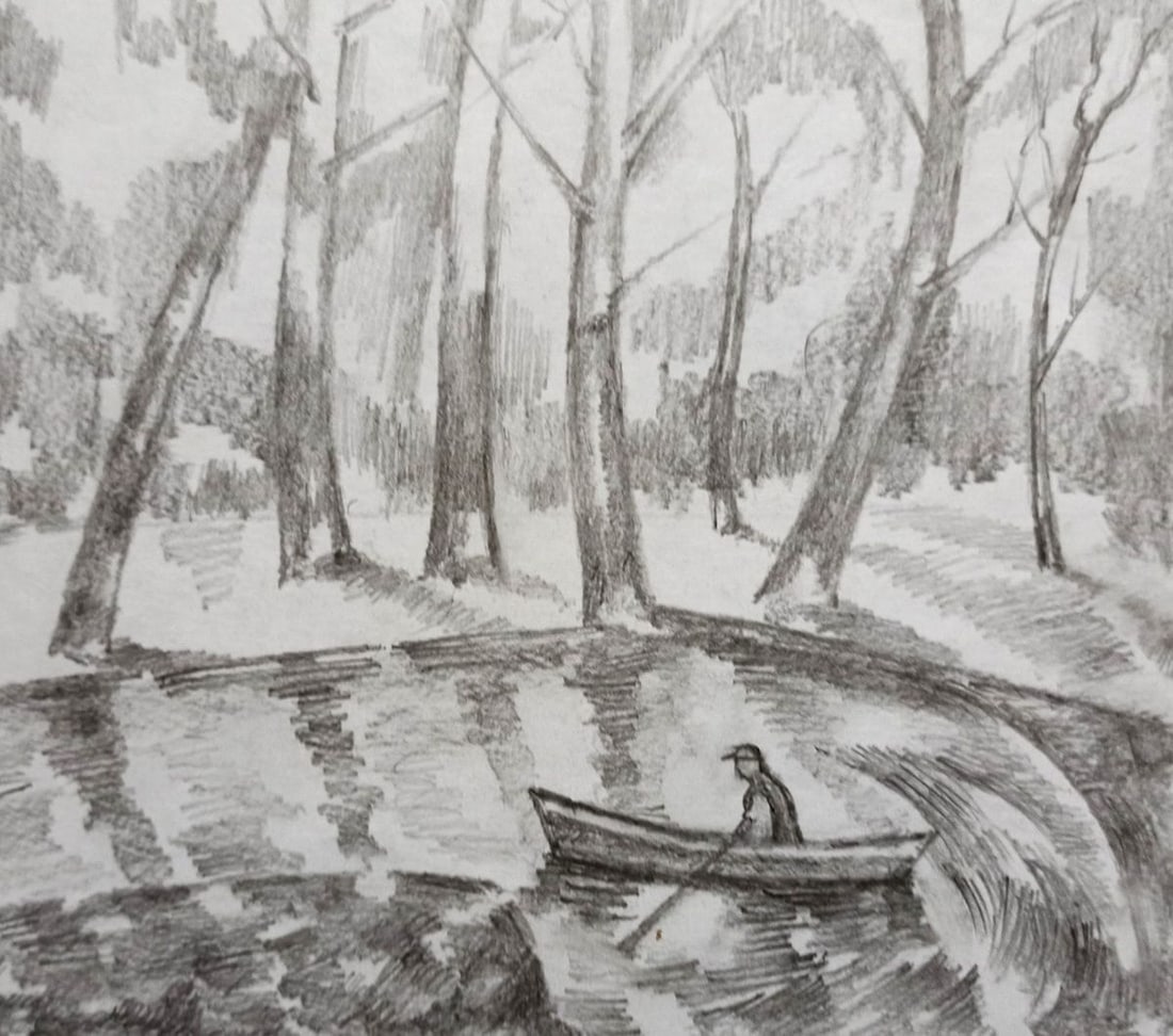 Pencil painting On vacation Peter Tovpev: Title: Pencil painting On vacation Peter Tovpev Description: No.Dobr 535 *** ABOUT THIS PAINTING *** * TITLE: "On vacation" * ARTISTS: Peter Tovpev * SIZE: 16x18 cm/6.29x7.08 inches' * MEDIUM: pencil,