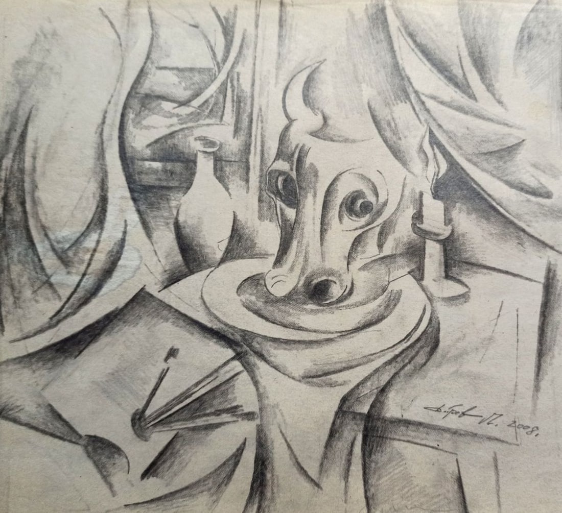 Pencil painting Workplace Peter Tovpev: Title: Pencil painting Workplace Peter Tovpev Description: No.Dobr 536 *** ABOUT THIS PAINTING *** * TITLE: "Workplace" * ARTISTS: Peter Tovpev * SIZE: 21x23 cm/8.26x9.05 inches' * MEDIUM: pencil, pap