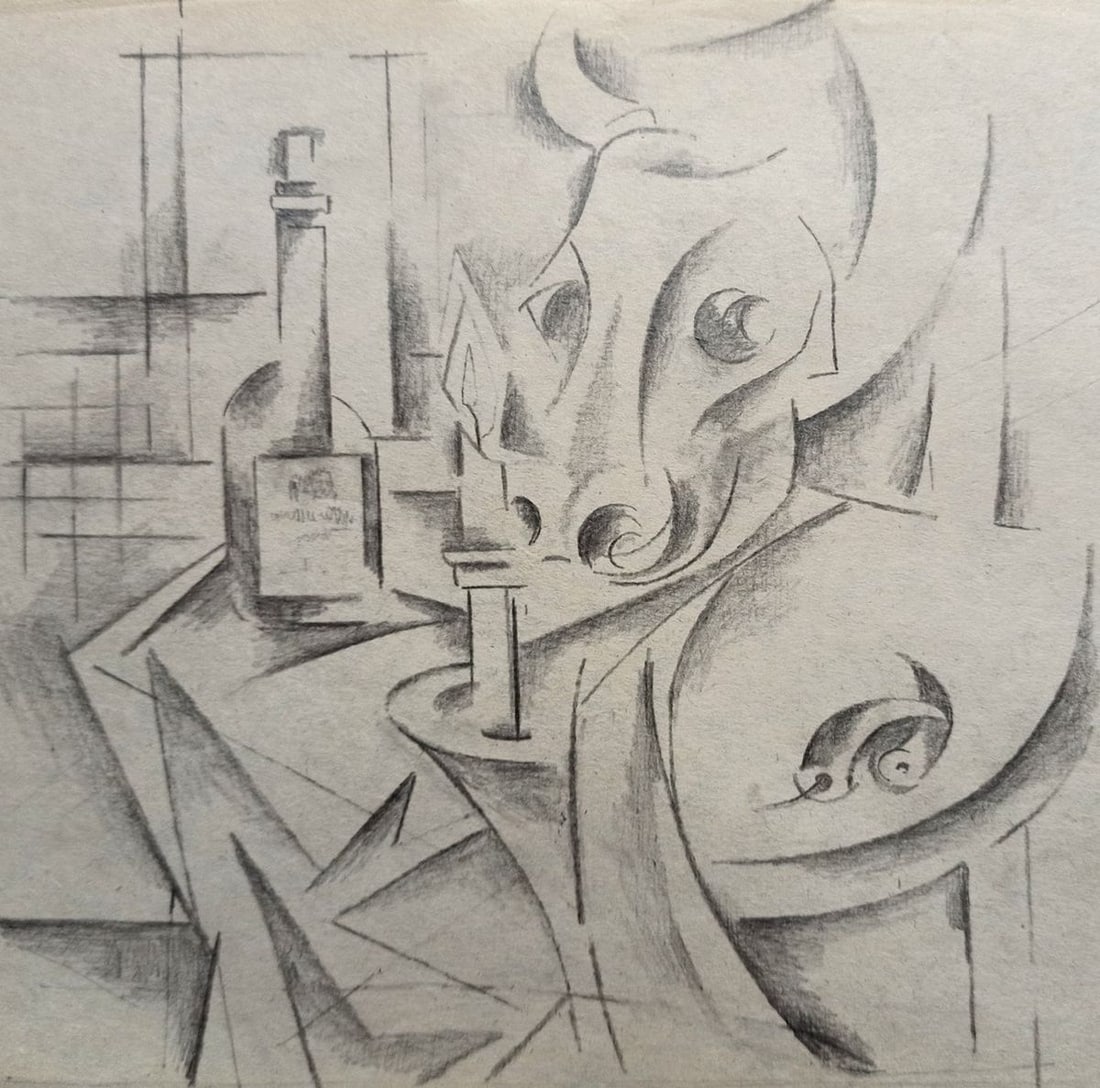 Abstract pencil painting Still life Peter Tovpev: Title: Abstract pencil painting Still life Peter Tovpev Description: No.Dobr 542 *** ABOUT THIS PAINTING *** * TITLE: "Still life" * ARTISTS: Peter Tovpev * SIZE: 21x20 cm/8.26x7.87 inches' * MEDIUM: 