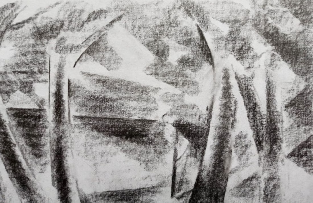 Abstract pencil painting Summer landscape Peter Tovpev - 2
