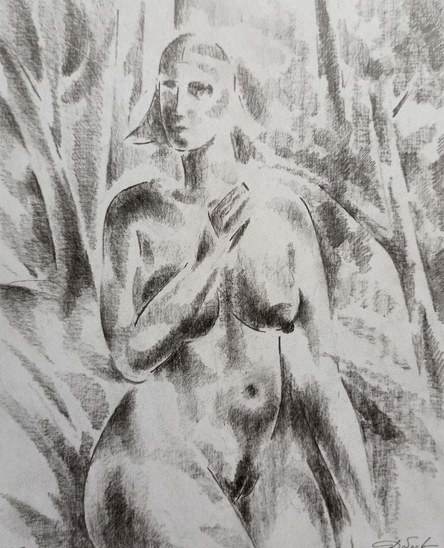 Abstract pencil painting Bather Peter Tovpev: Title: Abstract pencil painting Bather Peter Tovpev Description: No.Dobr 595 *** ABOUT THIS PAINTING *** * TITLE: "Bather" * ARTISTS: Peter Tovpev * SIZE: 18x22 cm/7.08x8.66 inches' * MEDIUM: pencil, 