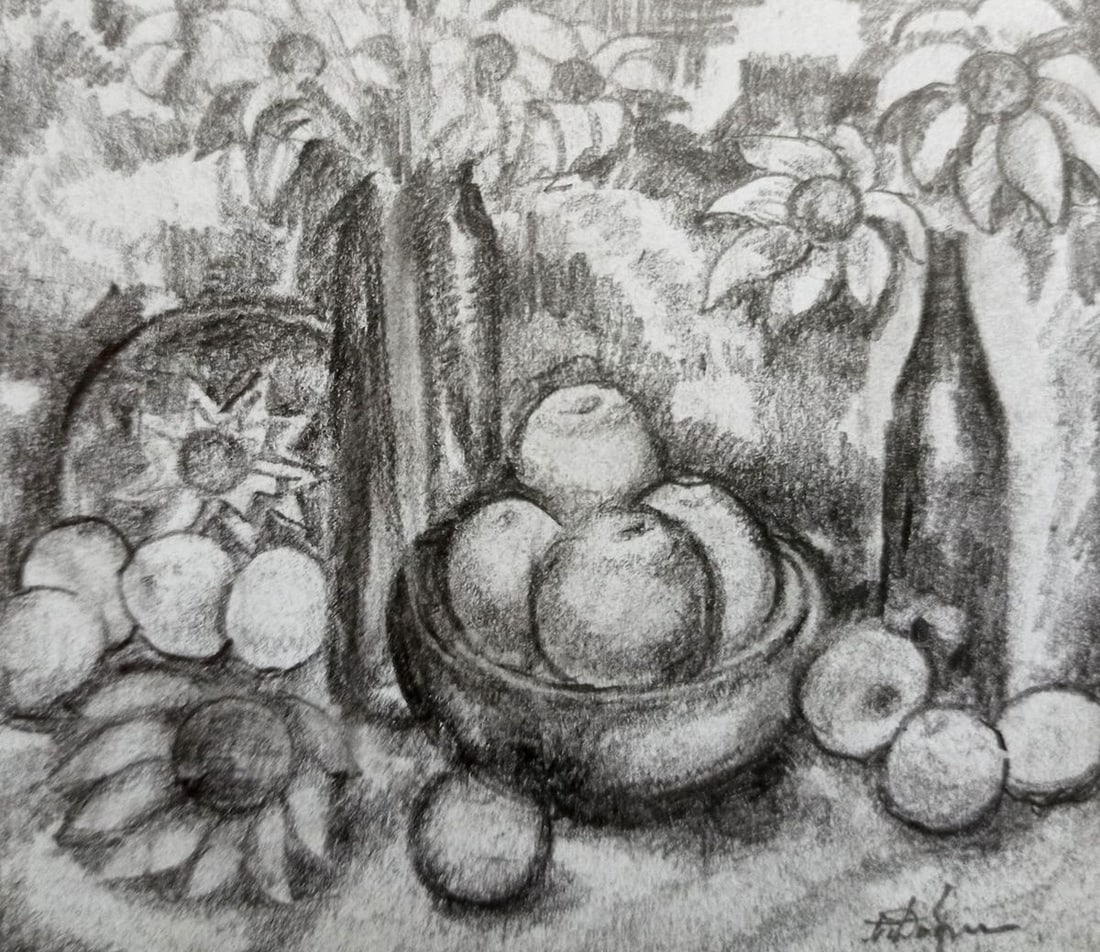 Pencil painting Still life Peter Tovpev: Title: Pencil painting Still life Peter Tovpev Description: No.Dobr 600 *** ABOUT THIS PAINTING *** * TITLE: "Still life" * ARTISTS: Peter Tovpev * SIZE: 8x10 cm/3.14x3.93 inches' * MEDIUM: pencil, pa