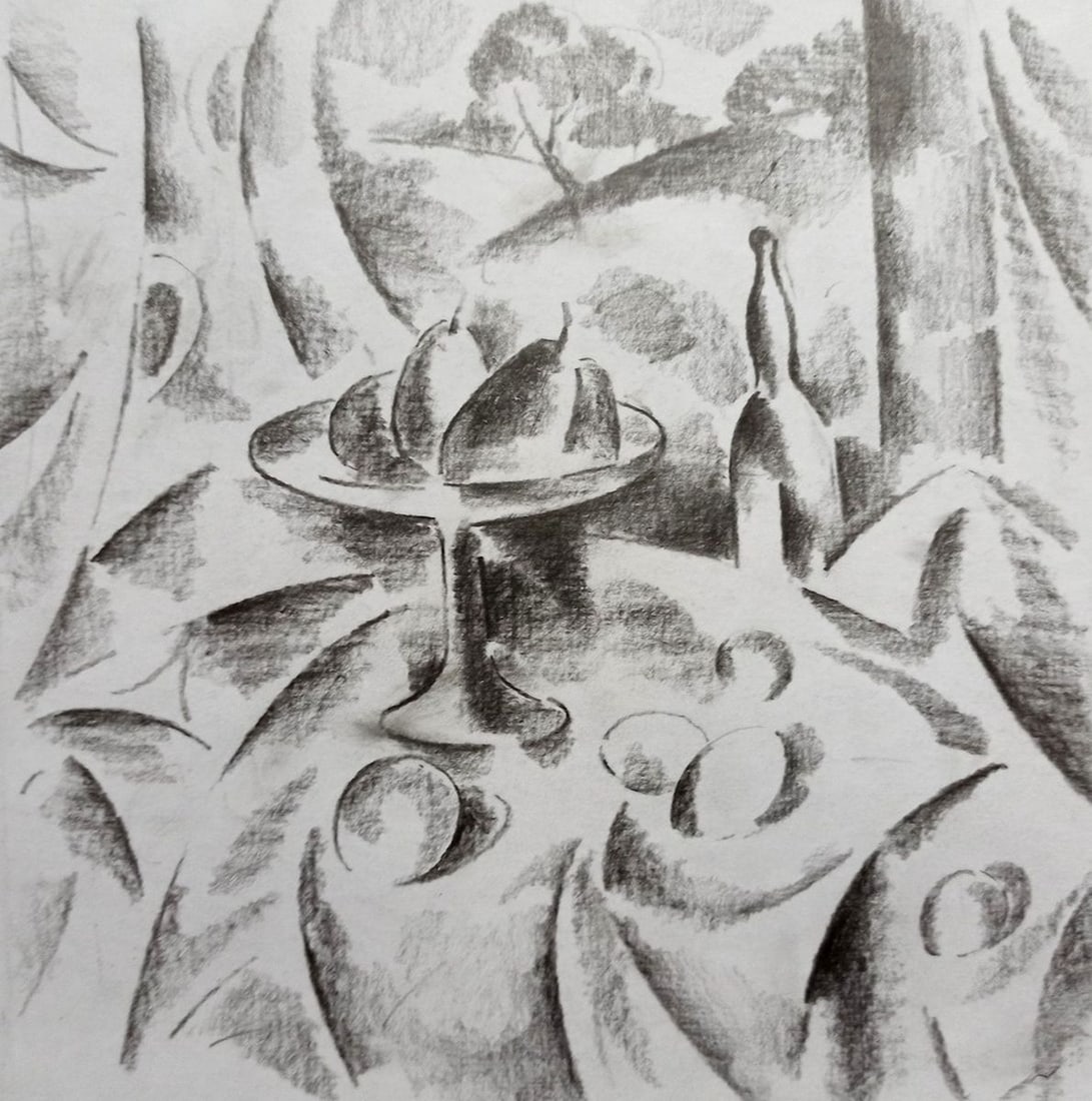 Abstract pencil painting Still life Peter Tovpev: Title: Abstract pencil painting Still life Peter Tovpev Description: No.Dobr 609 *** ABOUT THIS PAINTING *** * TITLE: "Still life" * ARTISTS: Peter Tovpev * SIZE: 19x19 cm/7.48x7.48 inches' * MEDIUM: 