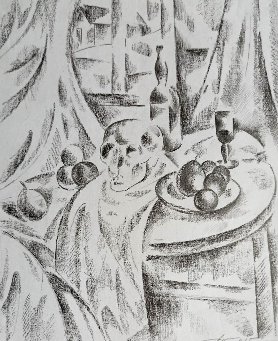 Abstract pencil painting Still life Peter Tovpev: Title: Abstract pencil painting Still life Peter Tovpev Description: No.Dobr 612 *** ABOUT THIS PAINTING *** * TITLE: "Still life" * ARTISTS: Peter Tovpev * SIZE: 22x18 cm/8.66x7.08 inches' * MEDIUM: 