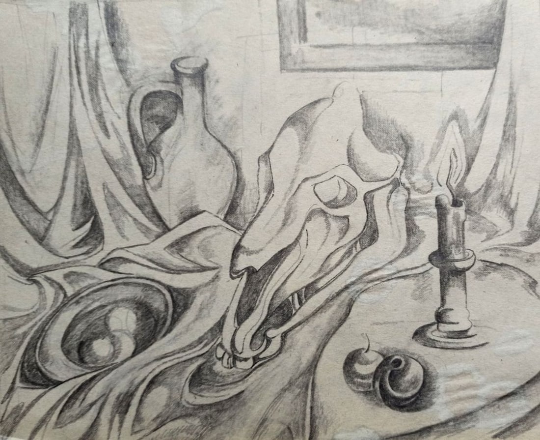 Abstract pencil painting Still life Peter Tovpev: Title: Abstract pencil painting Still life Peter Tovpev Description: No.Dobr 618 *** ABOUT THIS PAINTING *** * TITLE: "Still life" * ARTISTS: Peter Tovpev * SIZE: 20x25 cm/7.87x9.84 inches' * MEDIUM: 