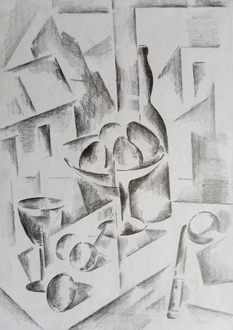 Abstract pencil painting Still life Peter Tovpev: Title: Abstract pencil painting Still life Peter Tovpev Description: No.Dobr 640 *** ABOUT THIS PAINTING *** * TITLE: "Still life" * ARTISTS: Peter Tovpev * SIZE: 28x20 cm/11.02x7.87 inches' * MEDIUM: