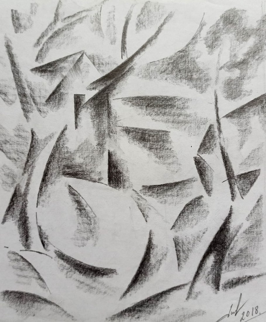 Abstract pencil painting Landscape with trees Peter Tovpev: Title: Abstract pencil painting Landscape with trees Peter Tovpev Description: No.Dobr 648 *** ABOUT THIS PAINTING *** * TITLE: "Landscape with trees" * ARTISTS: Peter Tovpev * SIZE: 20x24 cm/7.87x9.4