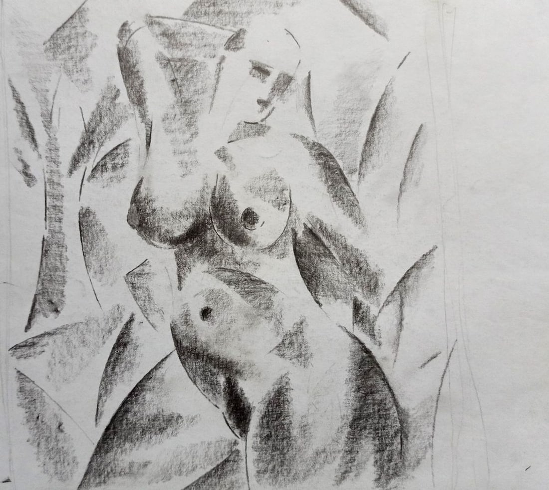 Abstract pencil painting Portrait of a naked girl Peter Tovpev: Title: Abstract pencil painting Portrait of a naked girl Peter Tovpev Description: No.Dobr 654 *** ABOUT THIS PAINTING *** * TITLE: "Portrait of a naked girl" * ARTISTS: Peter Tovpev * SIZE: 20x30 cm/
