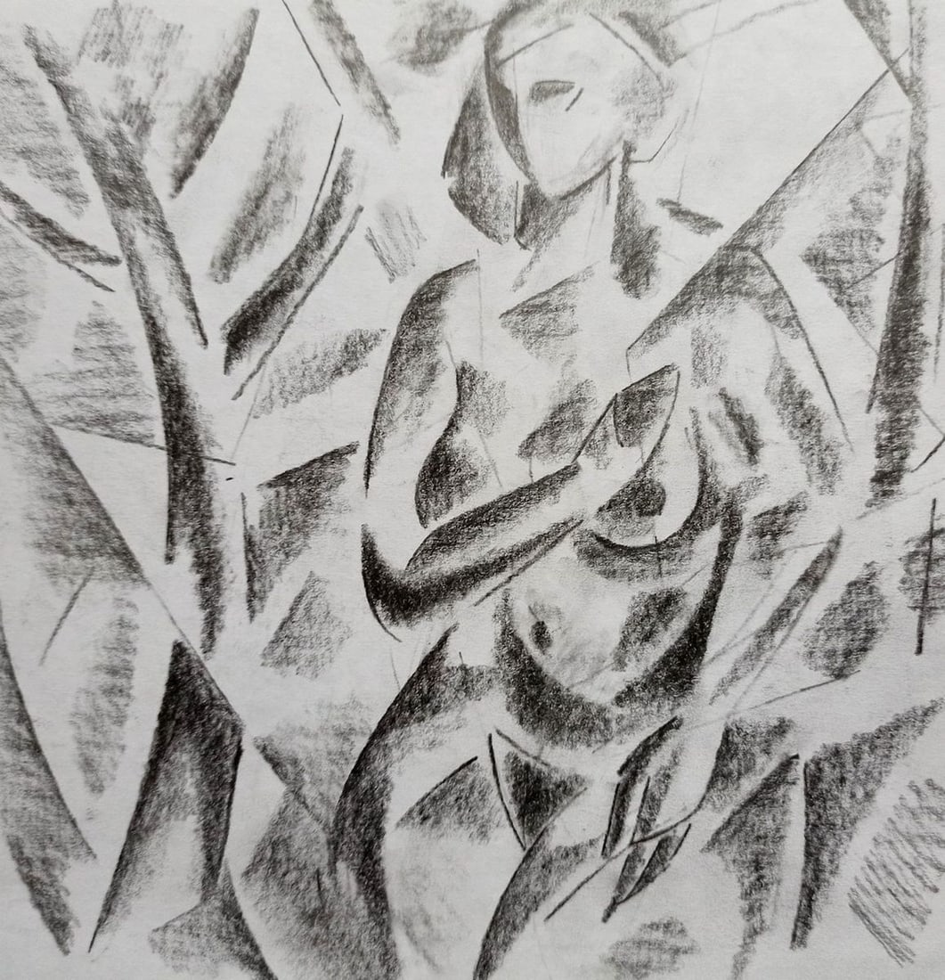 Abstract pencil painting Portrait of a naked girl Peter Tovpev: Title: Abstract pencil painting Portrait of a naked girl Peter Tovpev Description: No.Dobr 657 *** ABOUT THIS PAINTING *** * TITLE: "Portrait of a naked girl" * ARTISTS: Peter Tovpev * SIZE: 20x30