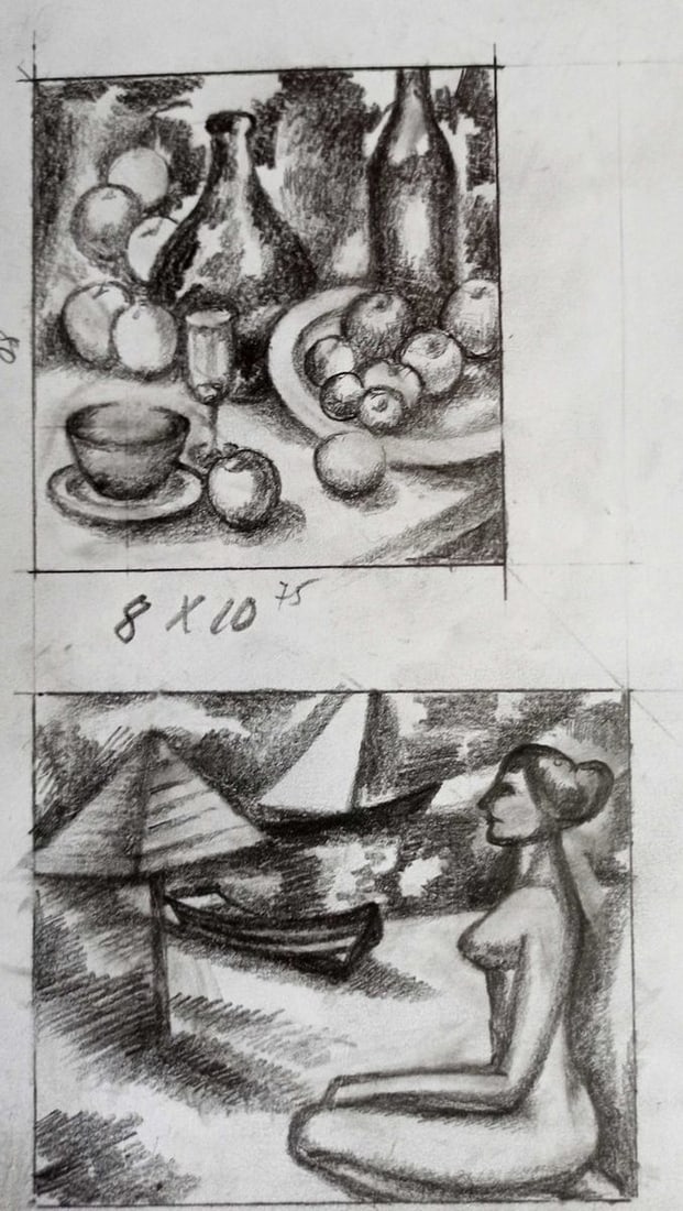 Pencil painting Still life Peter Tovpev: Title: Pencil painting Still life Peter Tovpev Description: No.Dobr 672 *** ABOUT THIS PAINTING *** * TITLE: "Still life" * ARTISTS: Peter Tovpev * SIZE: 8x10 cm/3.14x3.93 inches' * MEDIUM: pencil, pa