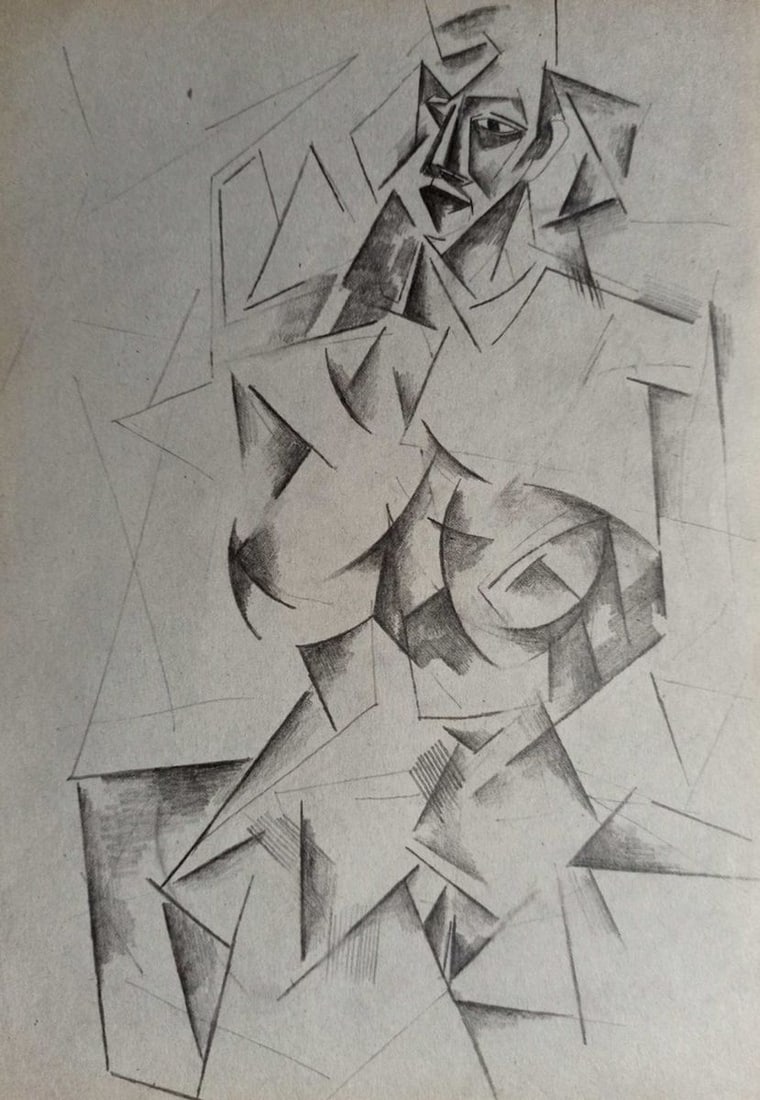 Abstract pencil painting Portrait of a naked girl Peter Tovpev: Title: Abstract pencil painting Portrait of a naked girl Peter Tovpev Description: No.Dobr 673 *** ABOUT THIS PAINTING *** * TITLE: "Portrait of a naked girl" * ARTISTS: Peter Tovpev * SIZE: 20x30 cm/