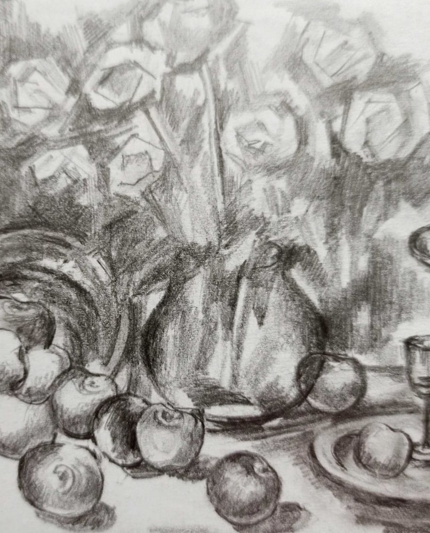 Pencil painting Still life Peter Tovpev - 2