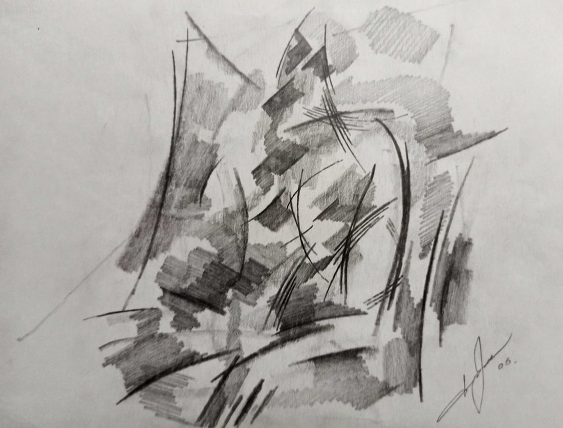 Abstract pencil painting Portrait of a man Peter Tovpev: Title: Abstract pencil painting Portrait of a man Peter Tovpev Description: No.Dobr 742 *** ABOUT THIS PAINTING *** * TITLE: "Portrait of a man" * ARTISTS: Peter Tovpev * SIZE: 20x30 cm/7.87x11.81 inc