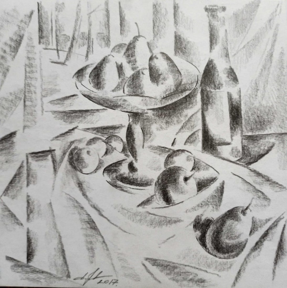 Abstract pencil painting Still life Peter Tovpev: Title: Abstract pencil painting Still life Peter Tovpev Description: No.Dobr 748 *** ABOUT THIS PAINTING *** * TITLE: "Still life" * ARTISTS: Peter Tovpev * SIZE: 21x21 cm/8.26x8.26 inches' * MEDIUM: 