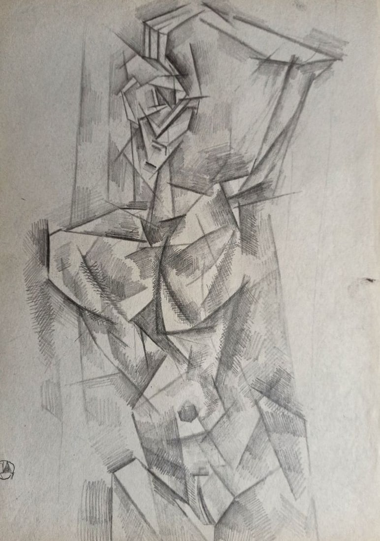 Abstract pencil painting Portrait of a naked girl Peter Tovpev: Title: Abstract pencil painting Portrait of a naked girl Peter Tovpev Description: No.Dobr 762 *** ABOUT THIS PAINTING *** * TITLE: "Portrait of a naked girl" * ARTISTS: Peter Tovpev * SIZE: 30x20 cm/